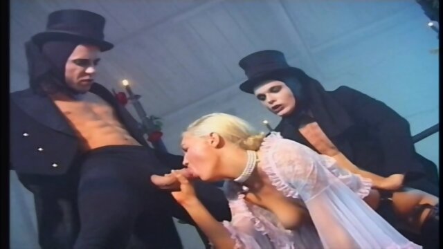 Two Dapper Devils Feast on This Blond Beauty