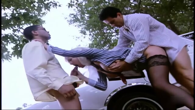 Blonde Gets a Double Dose of Vintage Cock