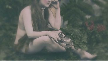 Barely Covered Babe Lost in Thought